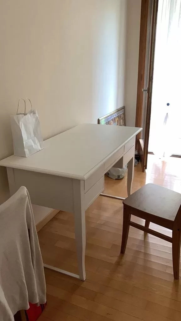 Scrivania arte povera 5 cassetti legno bianco 105x56x81 (1110) - Mobili 2G