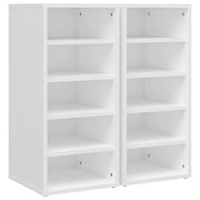Scarpiere mobiletto portascarpe mobile per ingresso corridoio soggiorno set da 2 31,5 x 35 x 70 cm legno ingegnerizzato bianco 02_0022138