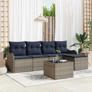 Set Divano da Giardino Grigio polyrattan 3345675