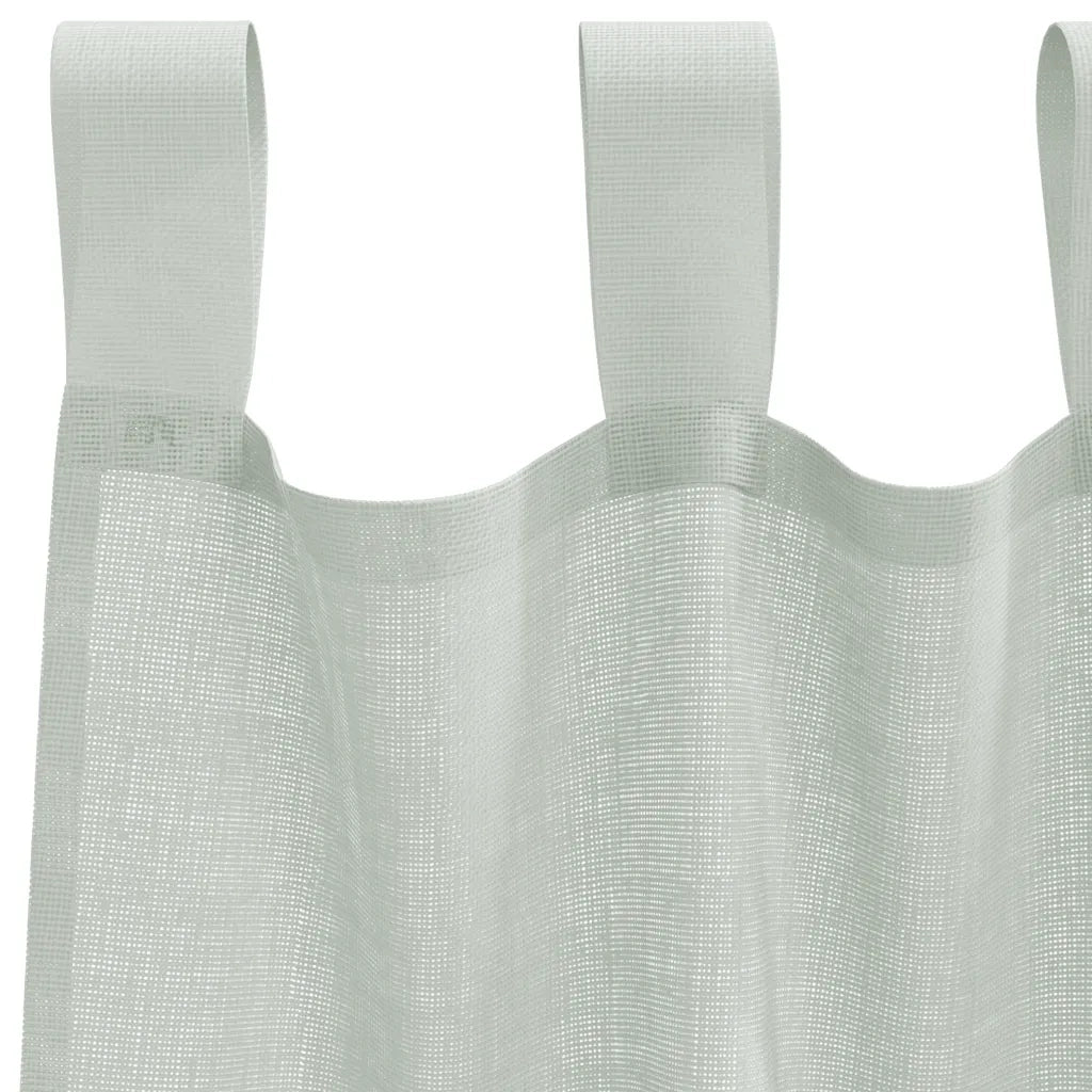 Tende in Voile con Passanti 2 pz Grigio Chiaro 140x245 cm
