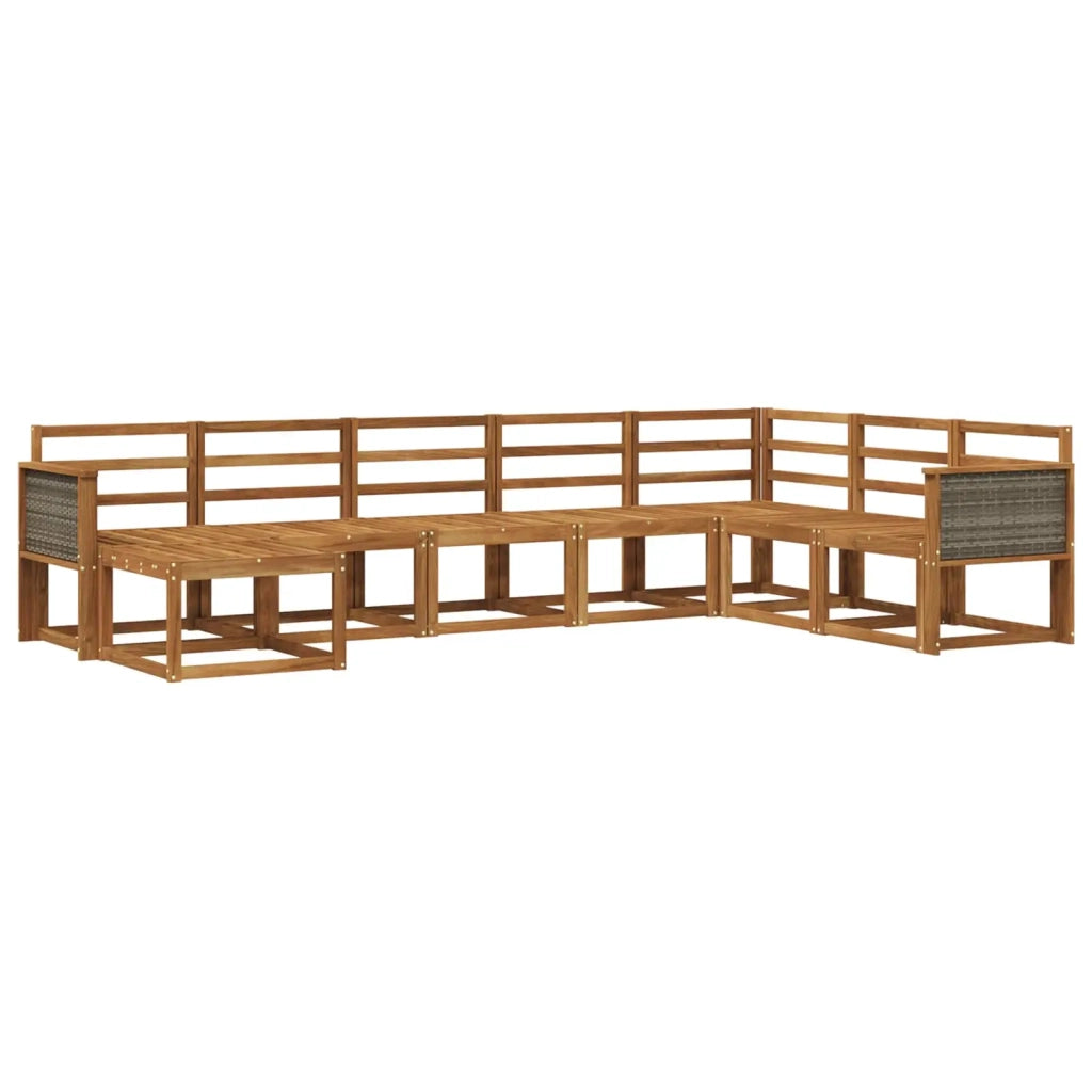 Set di divani da esterno 8 pcs Naturale