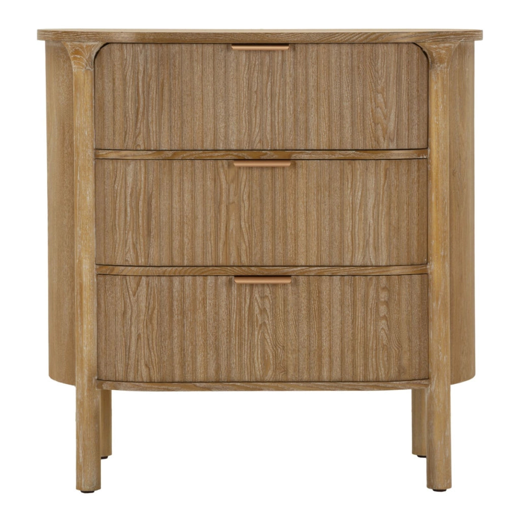 Cassettiera VKH753, Marrone, Legno, 80,5x47x82 cm