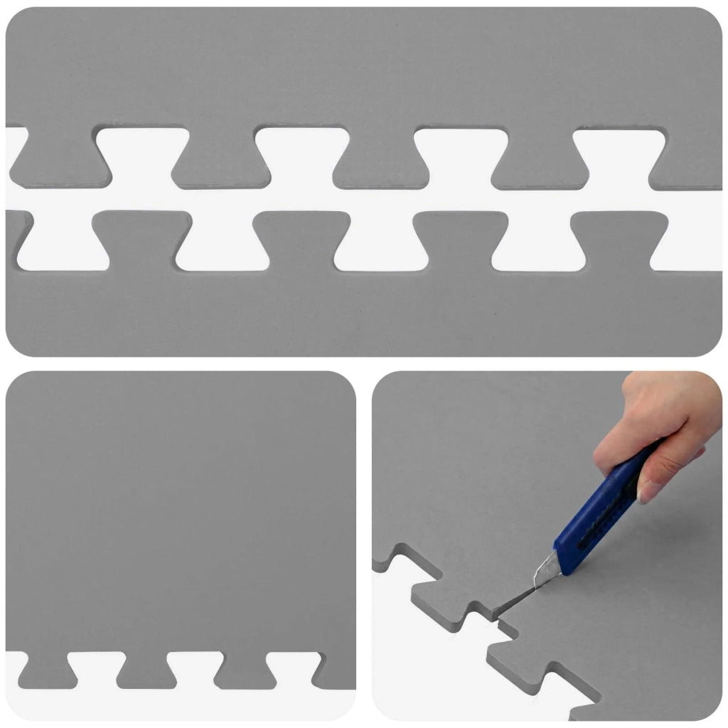 Tappeti 24 pcs Grigio 8,64 m² Schiuma EVA 42040736