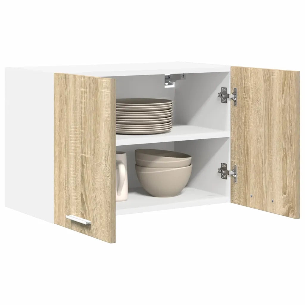 Armadio pensile 2 pcs Quercia Sonoma e Bianca 60 x 31 x 40 cm 884167