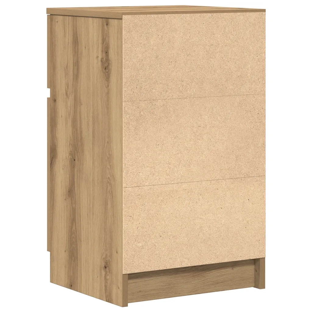 Comodino Rovere Artigianale 39x35x65 cm in Legno Multistrato 861335