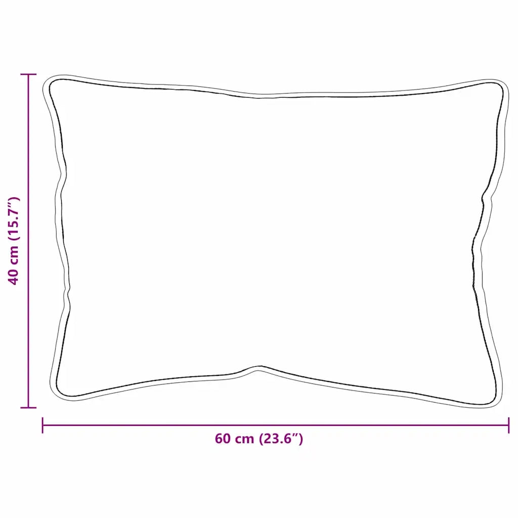 Cuscino con cuscino Bianco 60 x 40 x 20 cm Poliestere 42007813