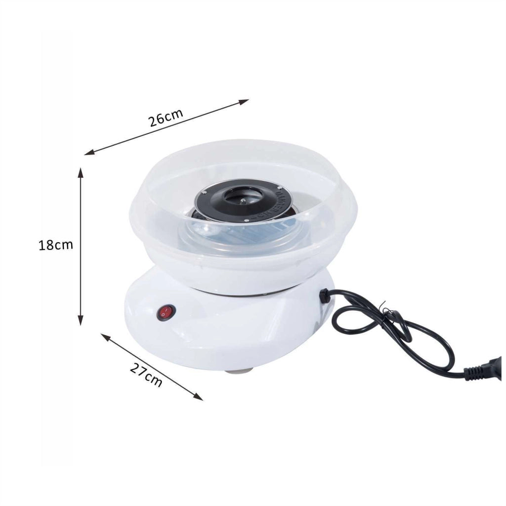 Macchina per Zucchero Filato ¨C Xylo ¨C 450W-550W Acciaio Inox Alluminio 27x26x18cm Bianco