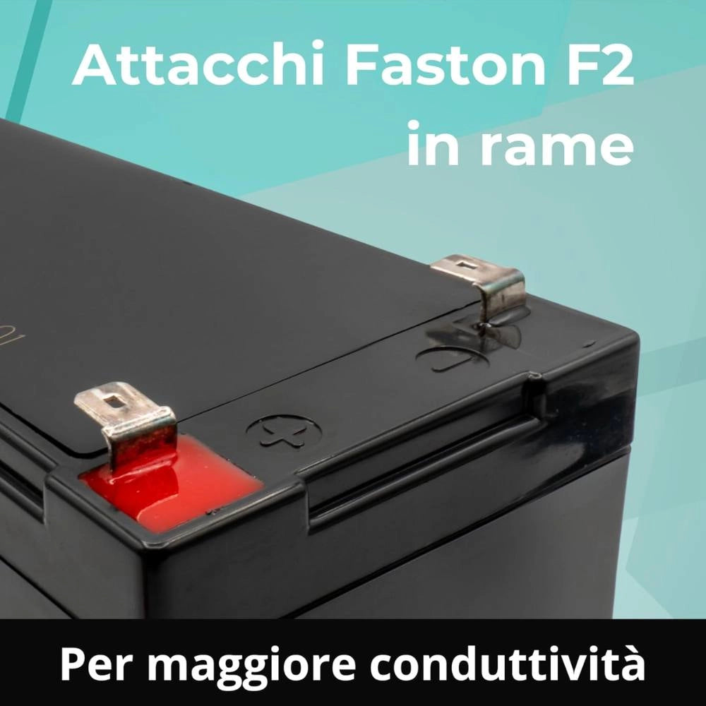 Mach power batteria al piombo 12v 7ah vrla agm ricaricabile per ups e allarmi