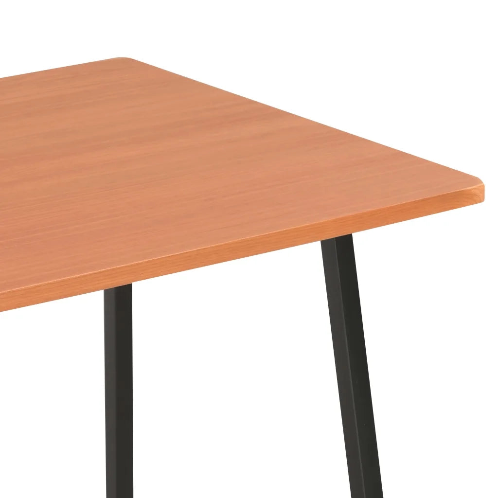 Scrivania | Tavolo da Ufficio con Mensole Nera e Marrone 102x50x117 cm