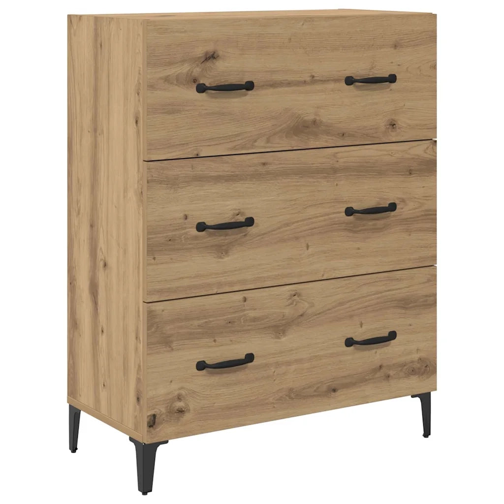 Credenza con Cassetto-Buffet-Armadio da cucina Rovere artigianale 69,5 x 34 x 90 cm 157283