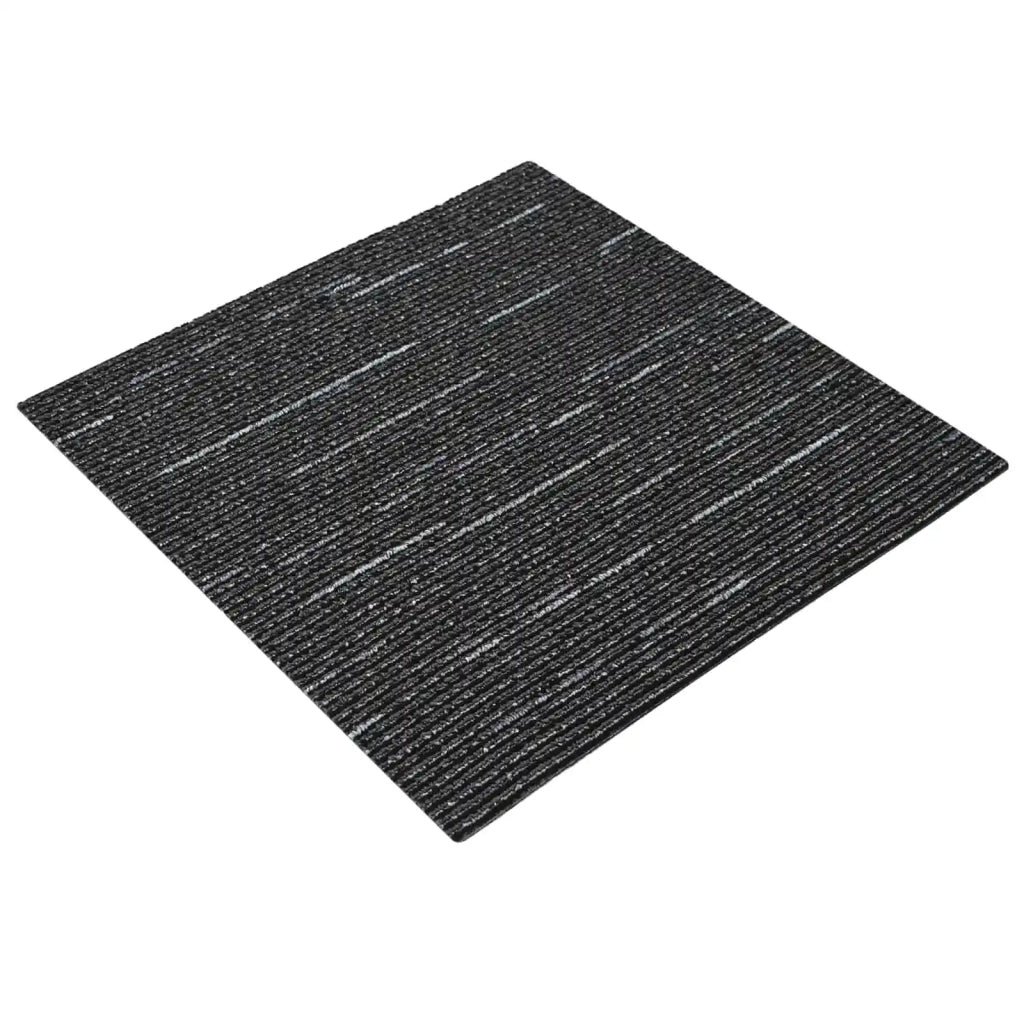 Piastrella per Tappeto Strisce Nere 50 x 50 cm 36 pcs
