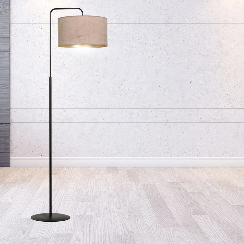 Lampada da terra Emibig Hilde E27 nera rosa oro 150cm