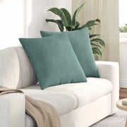Cuscini da Divano 2 pcs Verde Mare 80 x 80 cm Tessuto in Cords 42014067