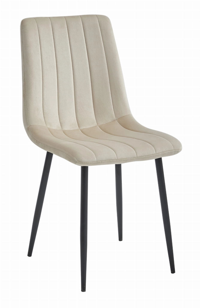Sedia VALORA JEWA - Design ergonomico in velluto beige x 4