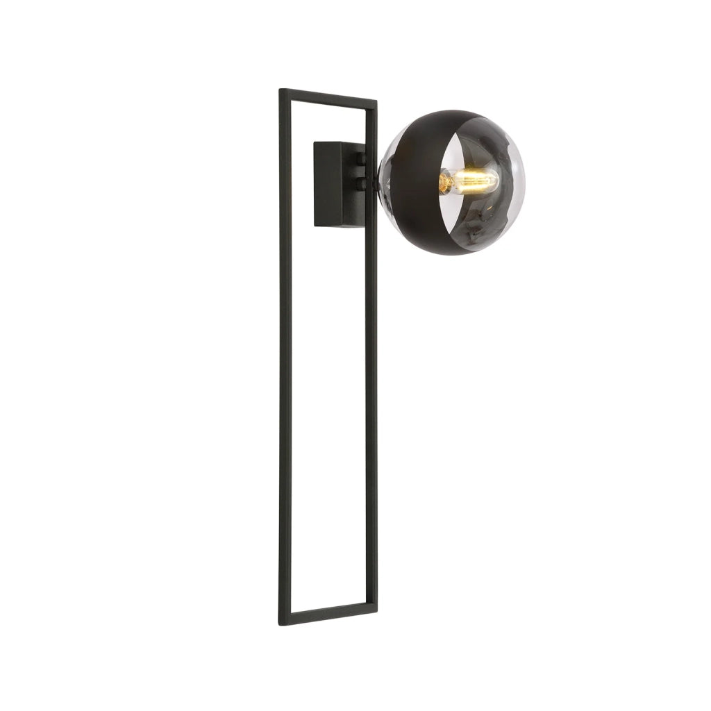 Plafoniera Moderna Andromeda Acciaio Nero Trasparente 1 Luce E14 Ip20