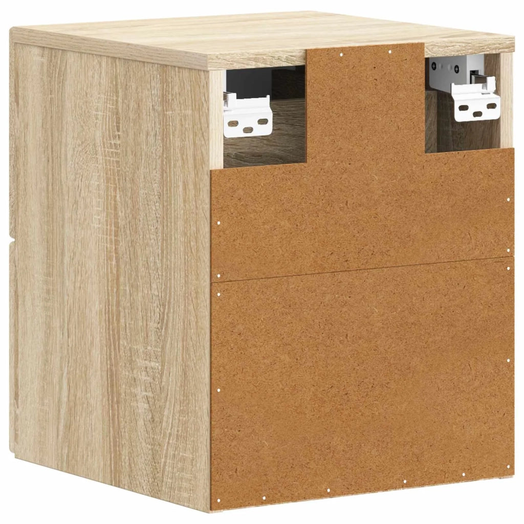 Mobiletto da notte a muro Rovere Sonoma 34,5 x 33 x 40 cm 898639