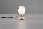 CUP II LAMPADA IN ACCIAIO E VETRO CALICE SATINATO H.18CM 1 LUCE ATTACCO E14