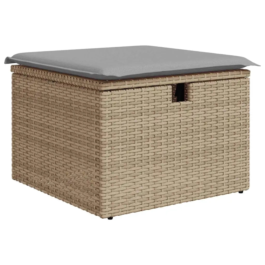 Set Divano da Giardino con cuscino 9 pcs Beige polyrattan 3359927