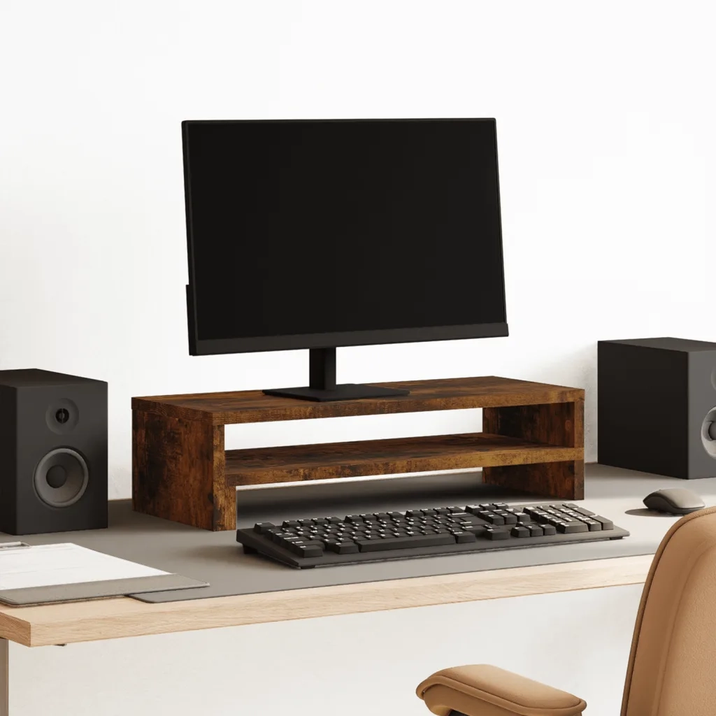 Supporto per Monitor Rovere Fumo 54x22x15 cm in Truciolato CFW3497806