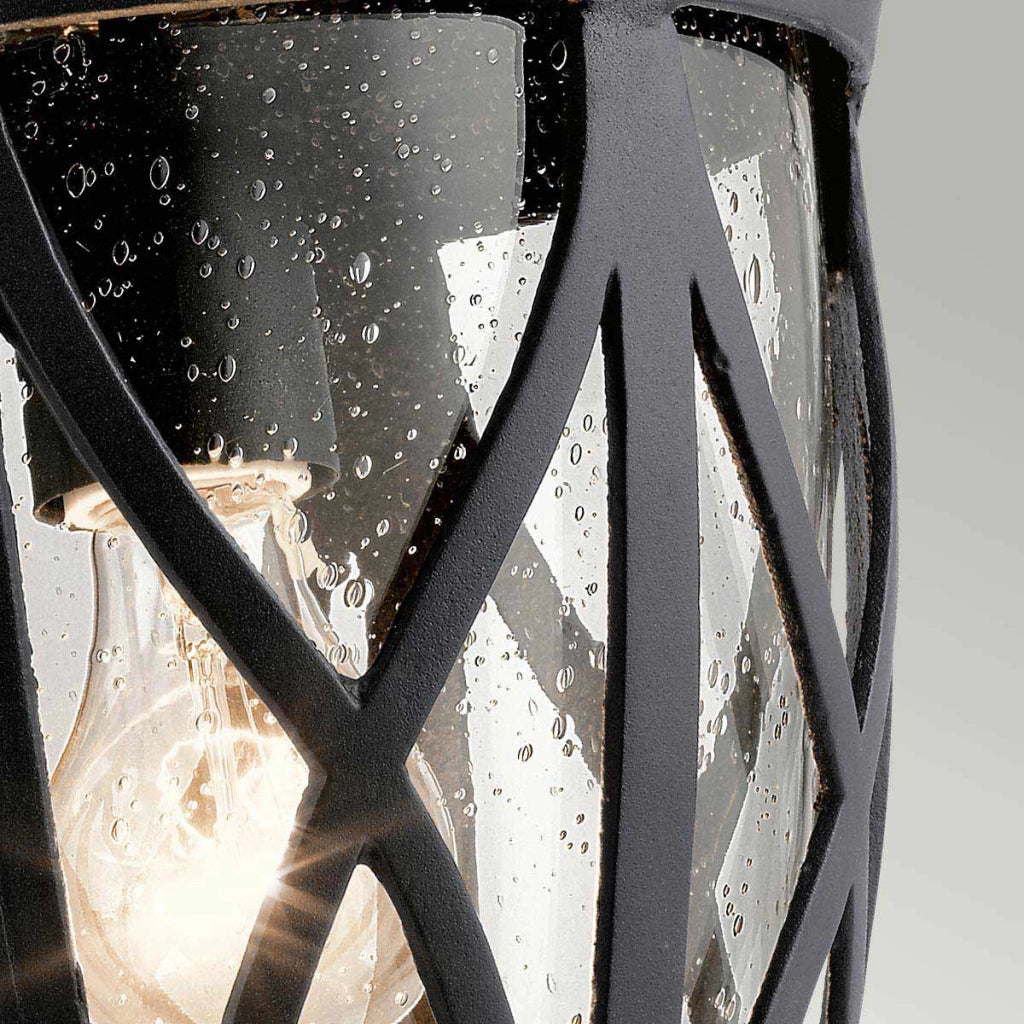 Applique esterna nera testurizzata E27 60W Admirals Cove Kichler