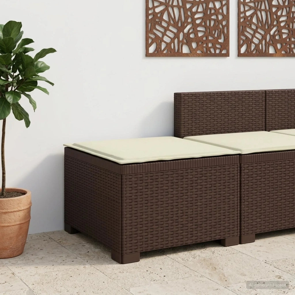 Divano da Giardino a 1 Posto con Cuscino Aspetto Rattan PP 8011764