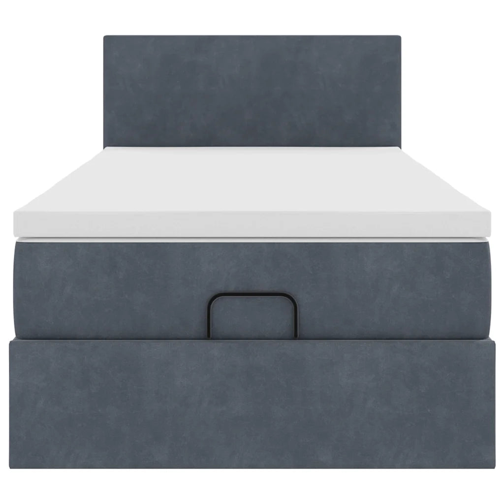 Struttura Letto Pouf con Materasso 100x200 cm Velluto 3312531