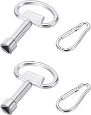 Chiave a L - Driehoekig - Duraturo - Argento - Adatto per Scatole Elettriche e Contenitori dei Rifiuti - Argento