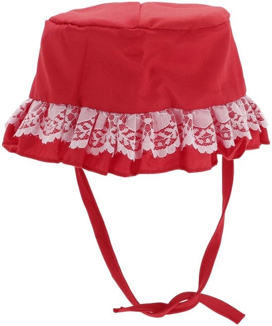 Cappello per cani adattabile - ombrello solare - accessorio per cani - piccoli animali - rosso - tessuto adesivo in poliestere - cappello per cani