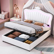 letto imbottito pu bianco 140 x 200 cm