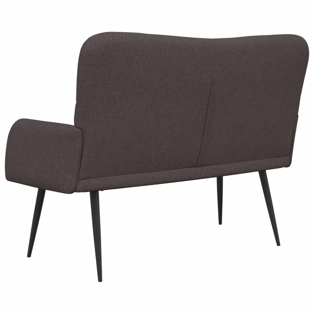 Sofa a Due Posti Marrone Scuro 115 x 61 x 87 cm Tessuto 42028933