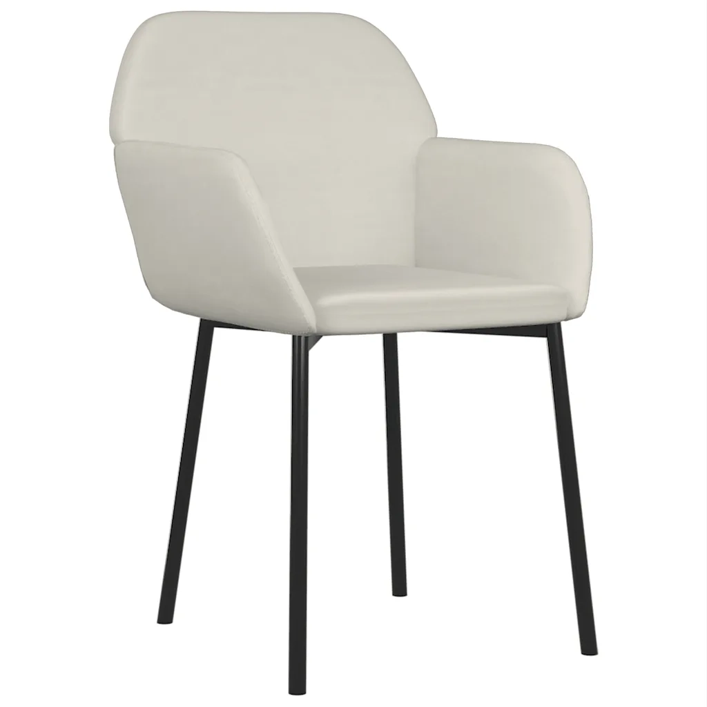 Sedie da Pranzo 2 pz Crema in Velluto 344710