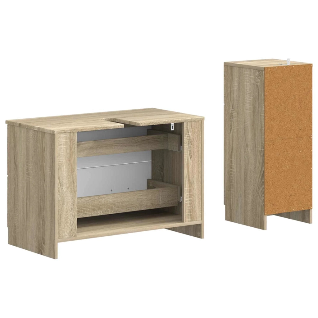Set di Armadi da Bagno da 2 Pezzi UTRECHT Rovere Sonoma 3417731