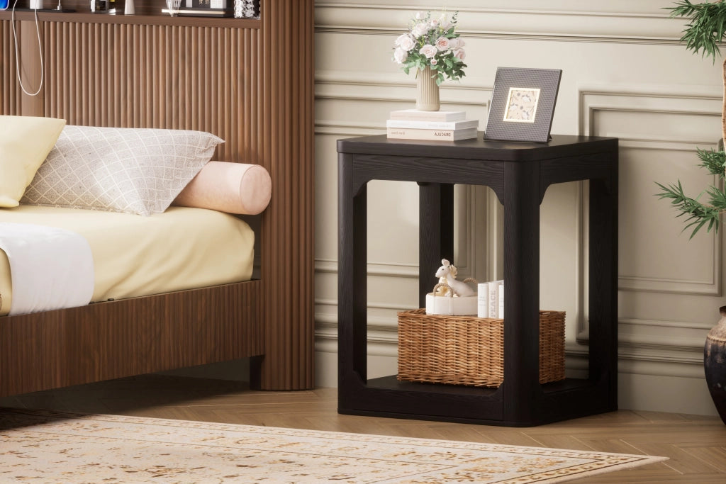 TAVOLINI Set da 2 pezzi in MDF Nero