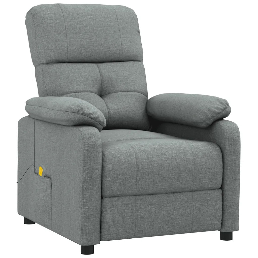 Poltrona Massaggiante Grigio Scuro in Tessuto 289673