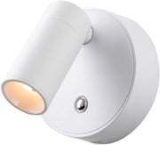 Lampada da parete LED, funziona con batterie, lampada da tavolo ricaricabile con regolatore di luminosità a tocco, 350° girevole lampada da lettura magnetica, bianca - 6000K