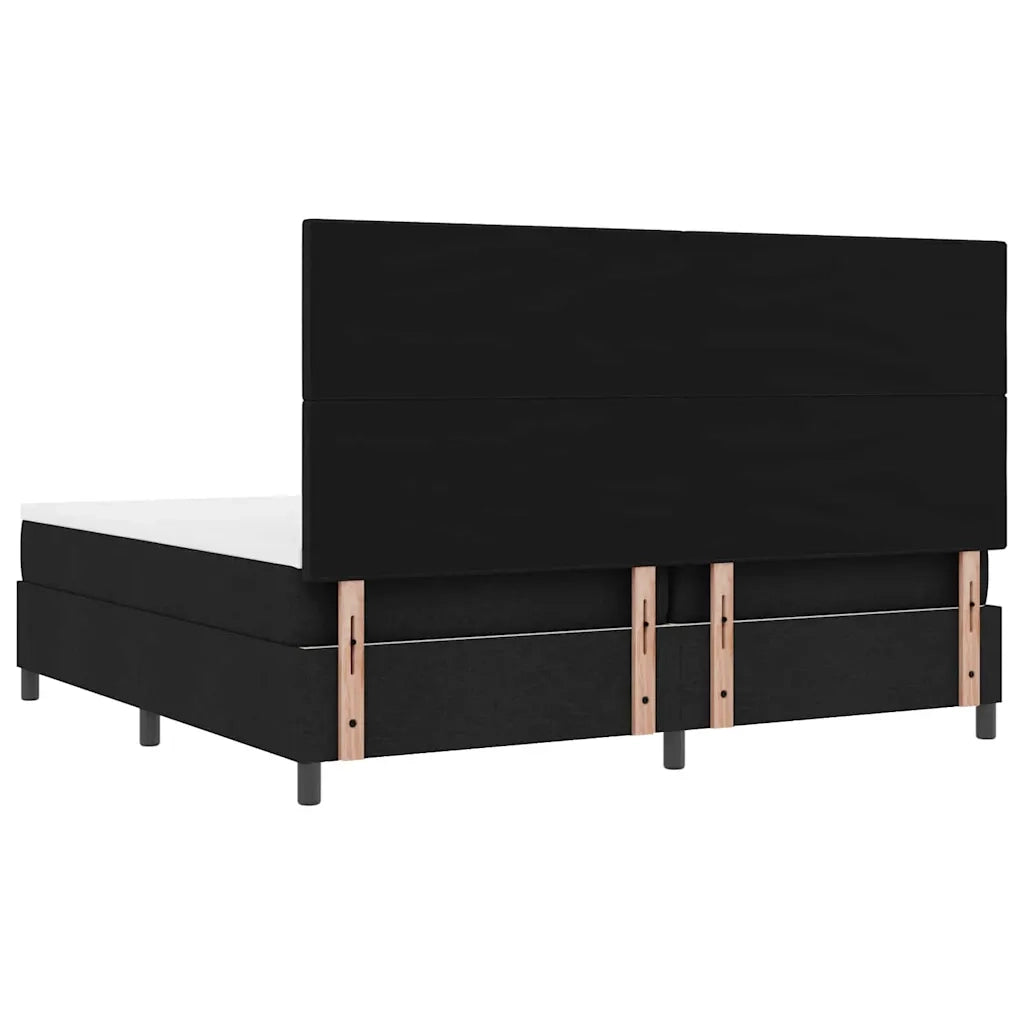 Letto a molle con materasso Nero 200 x 200 cm Tessuto 3339415