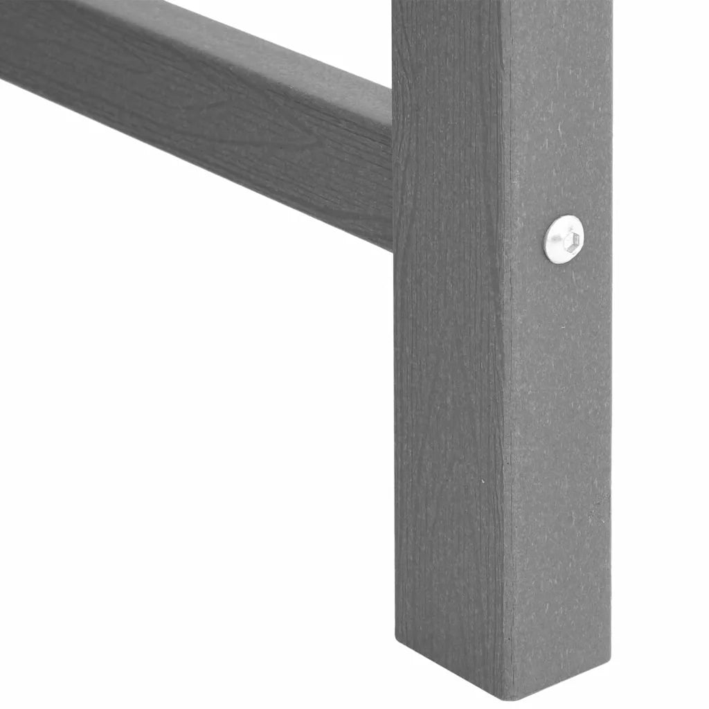 Panchina da giardino Grigio chiaro 120 x 59 x 88 cm HDPE 42006603
