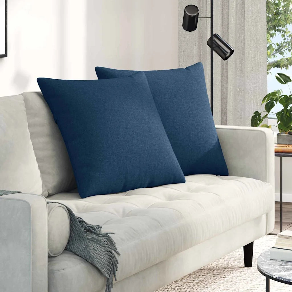 Cuscini da Divano 2 pcs Blu 80 x 80 cm Tessuto 42014048