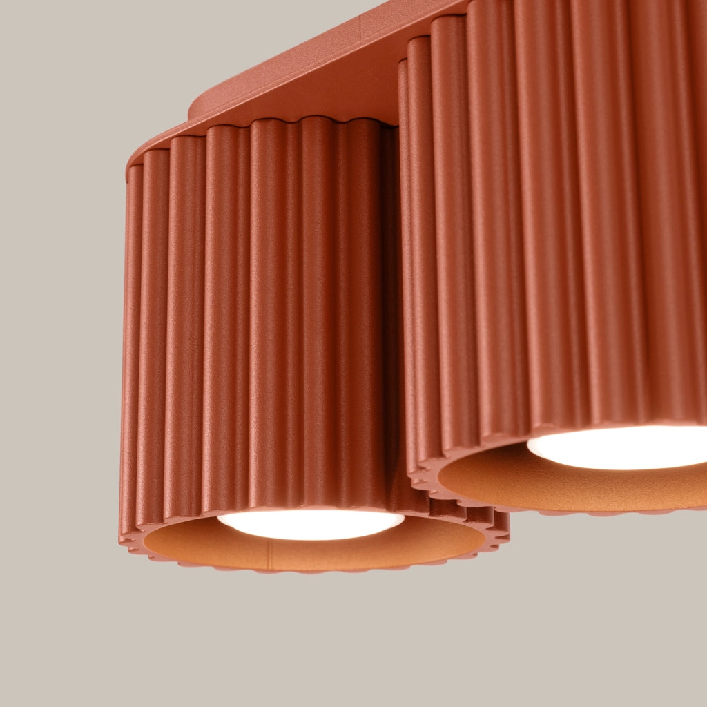 Lampada da soffitto AURA 2 rosso ocra GU10