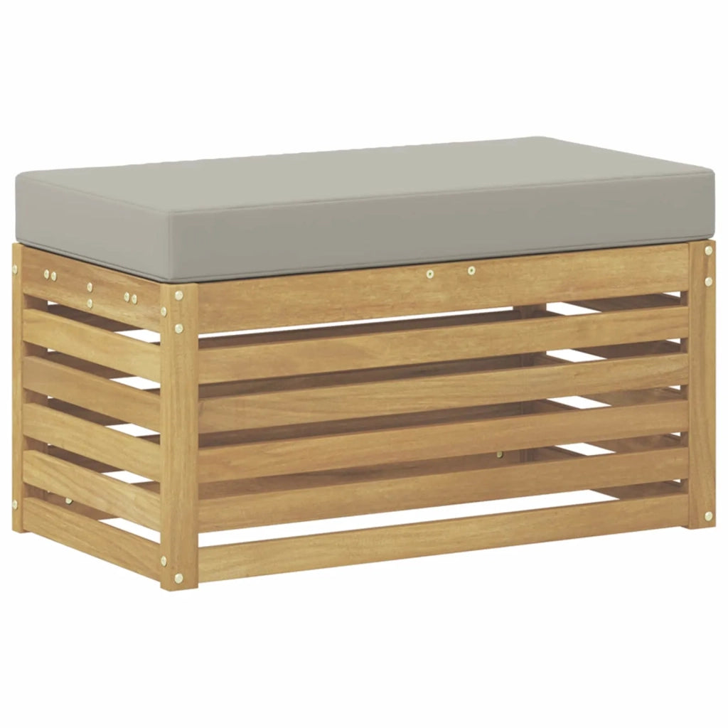 Panca da esterno con cuscino Bianco 80 x 43 x 45 cm 901687
