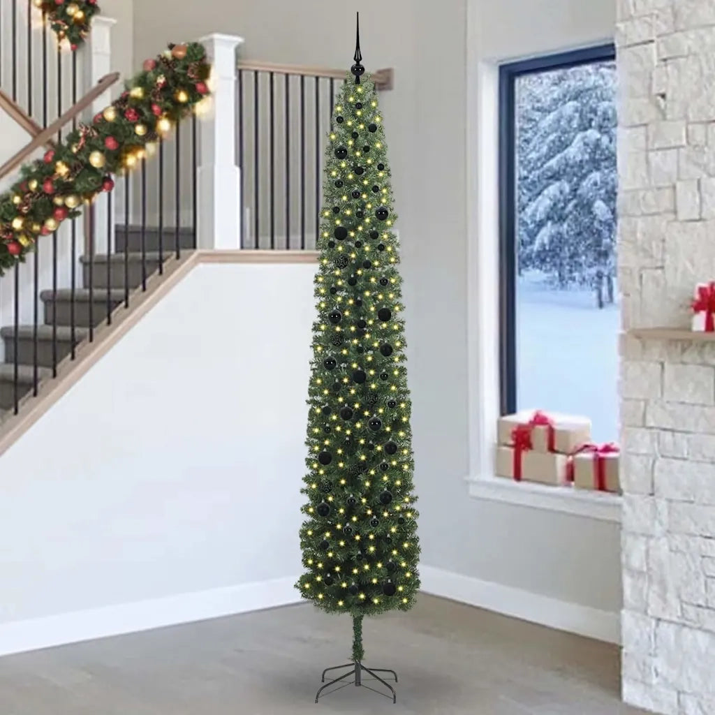 Albero di Natale artificiale con 300 LED Verde 270 cm 3394979