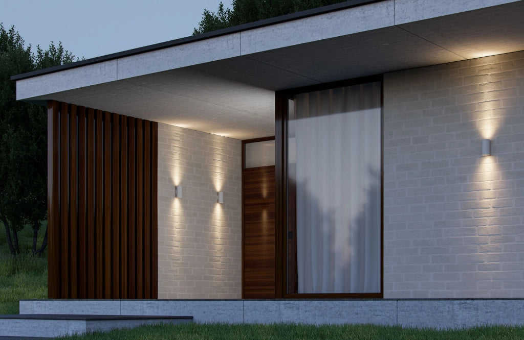 SUNSET Applique LED da parete quadrata 16W Switch 2700K 3200K 4000K IP65 IK06 Finitura Corten Strutturato per illuminazione outdoor professionale