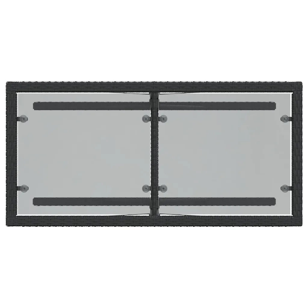 Set da Bistrò 3 pz con Cuscini Nero in Polyrattan 365063