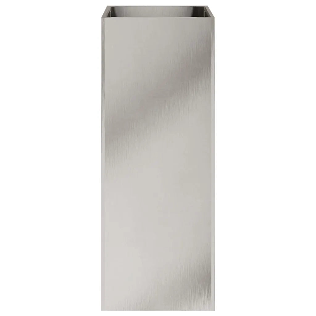 Fioriera | Cassetta per fiori | Vaso Argento 32x29x75 cm in Acciaio Inox