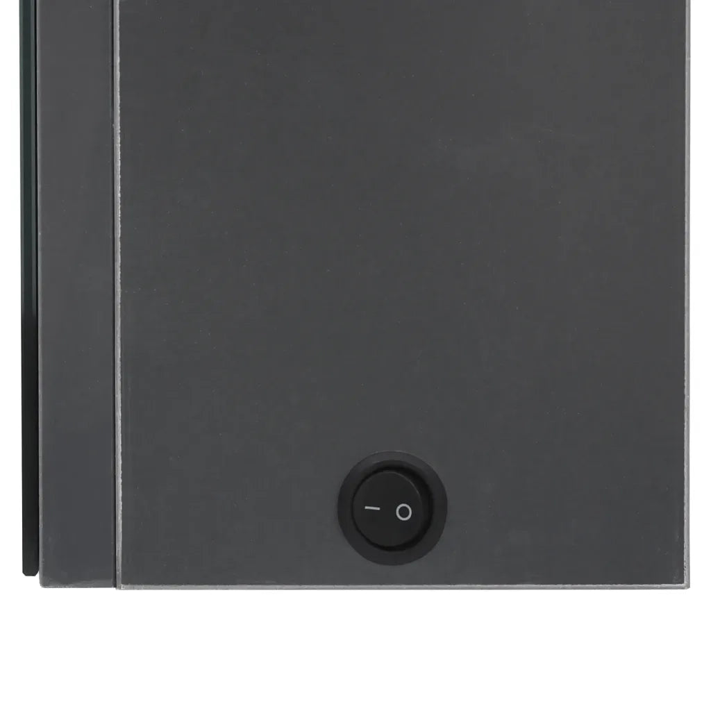 Armadietto Bagno con Specchio e LED-Mobile bagno con specchio Grigio 50x14x60 cm