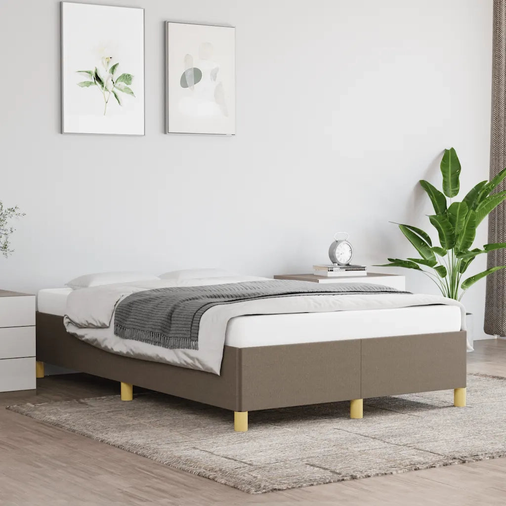 Letto matrimoniale | Letto per adulti | Giroletto senza Materasso Tortora 120x190 cm Tessuto