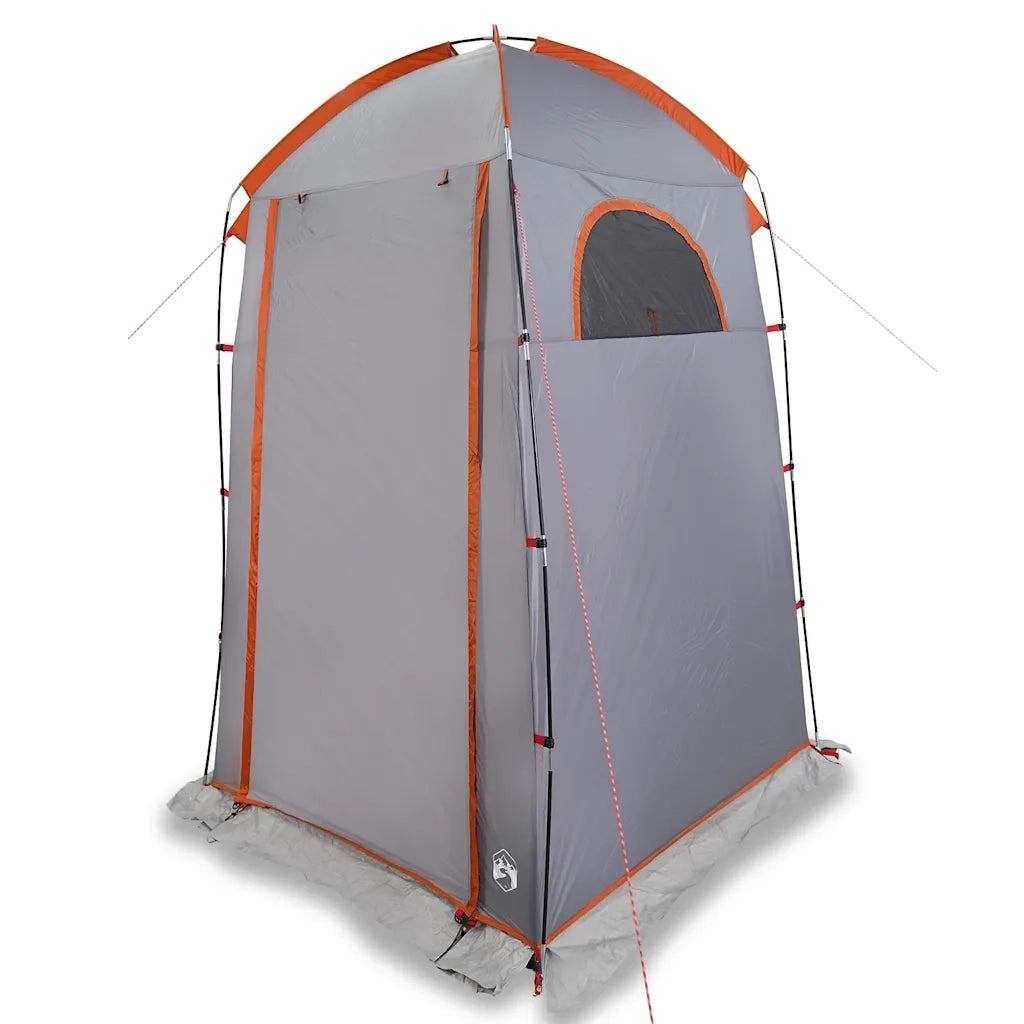vidaXL Tenda per Toilette Grigio e Arancione Impermeabile