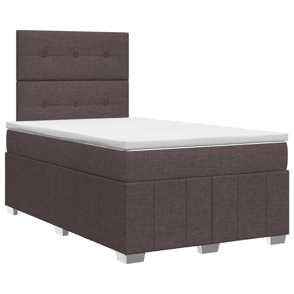 Letto box spring con materasso Marrone Scuro 120 x 190 cm 3454095