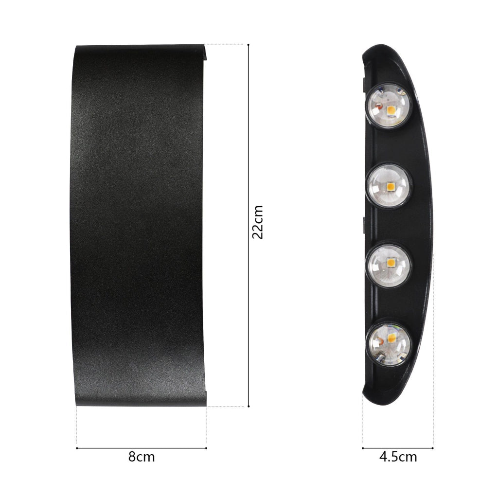 ZMH Moderna lampada da parete LED per esterni con luce su e giù lampada da parete per esterni camera da letto corridoio