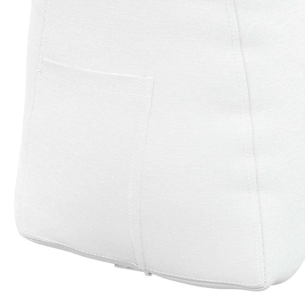 Cuscino per Schiena Bianco 60 x 24 x 50 cm Tessuto 42014394